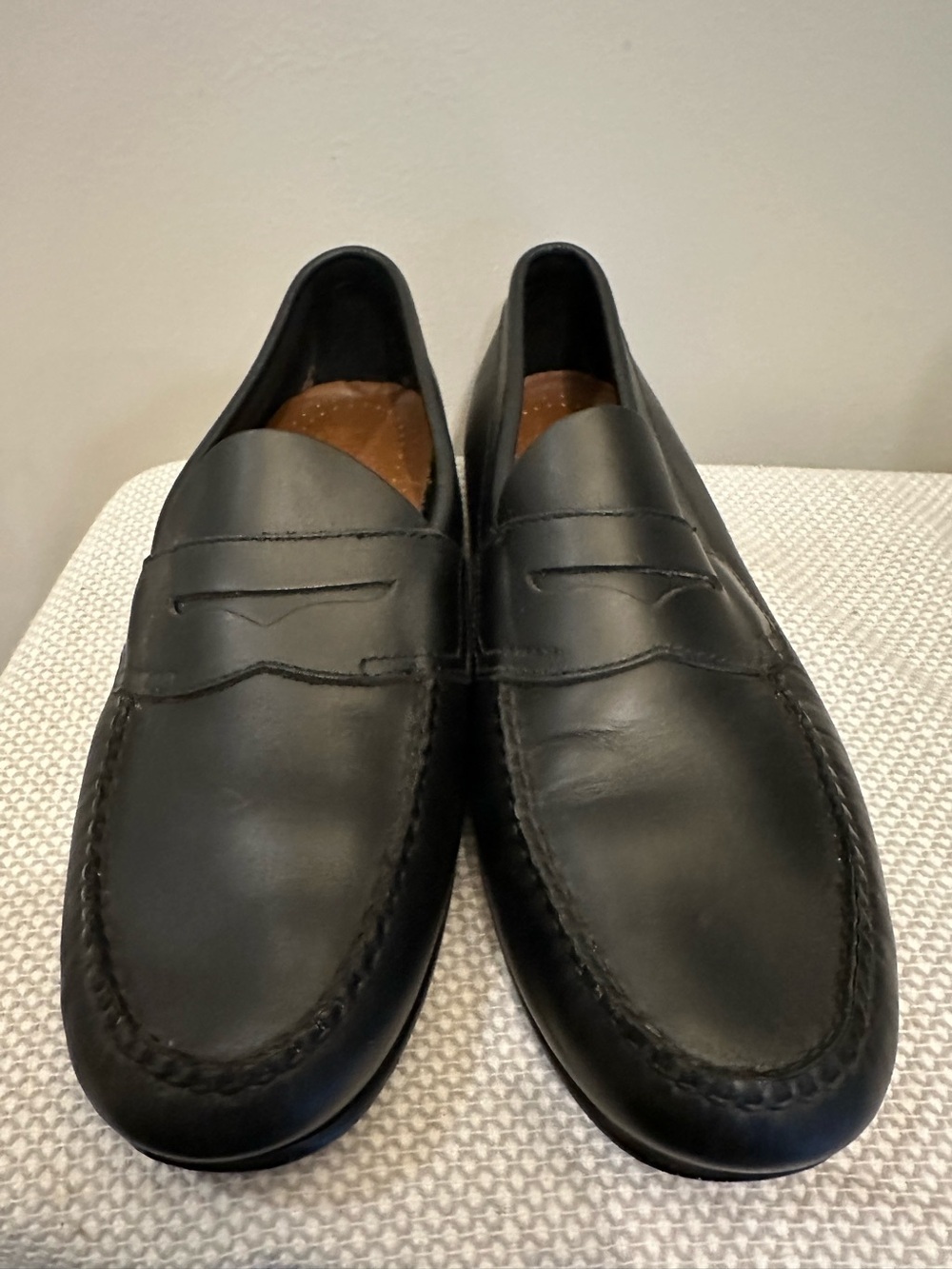 G.H. Bass Larson Weejuns Penny Loafer Matte Black Men’s 9 D #1894 Preppy EUC!